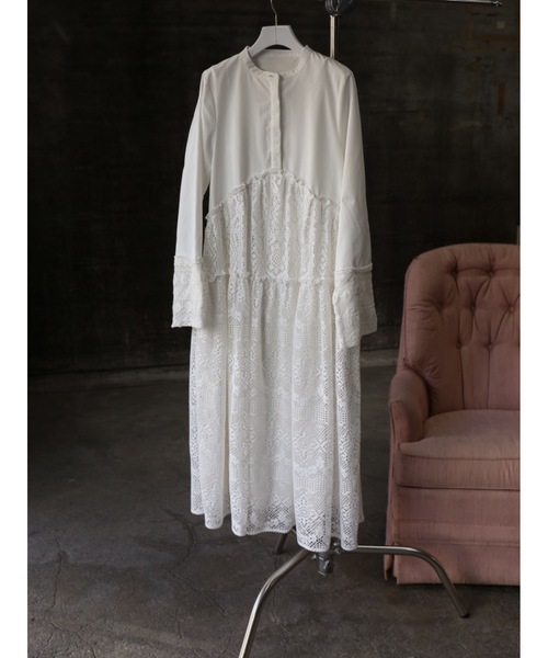 Katrin TOKYO ワンピース lace band collar tiered onepiece