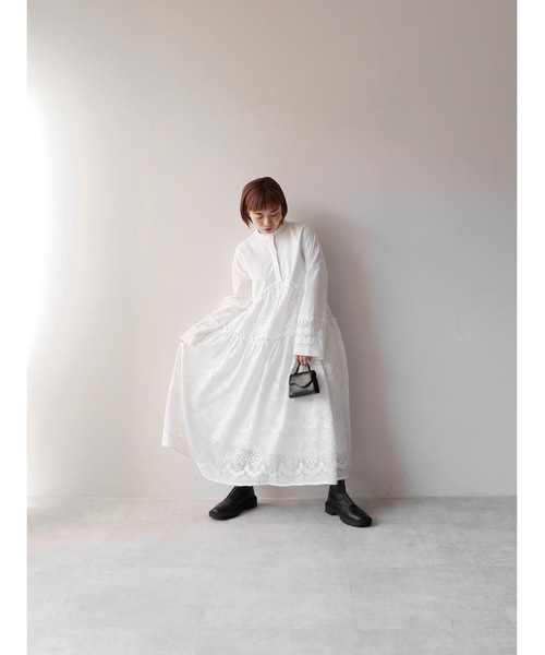 Katrin TOKYO ワンピース lace band collar tiered onepiece