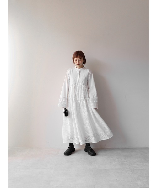 Katrin TOKYO ワンピース lace band collar tiered onepiece