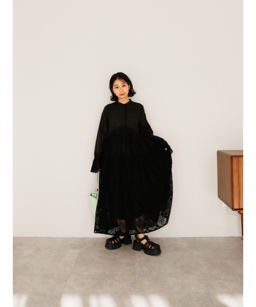 Katrin TOKYO ワンピース lace band collar tiered onepiece