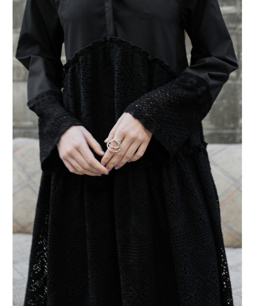 Katrin TOKYO ワンピース lace band collar tiered onepiece