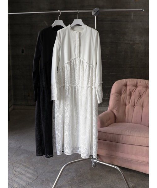 Katrin TOKYO ワンピース lace band collar tiered onepiece