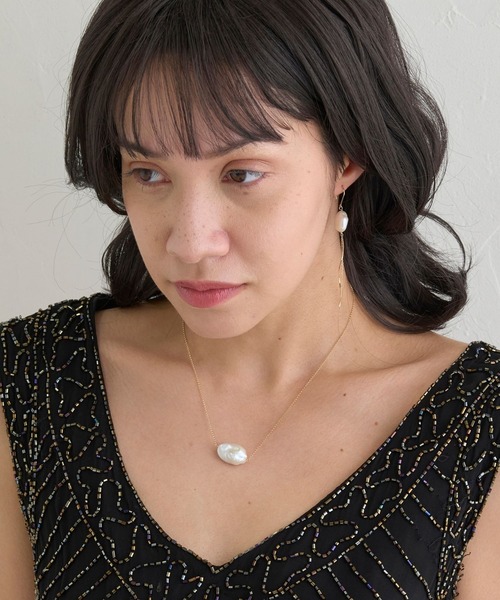 JUPITER ネックレス 「K10」バロックパールネックレス/45cm レディース