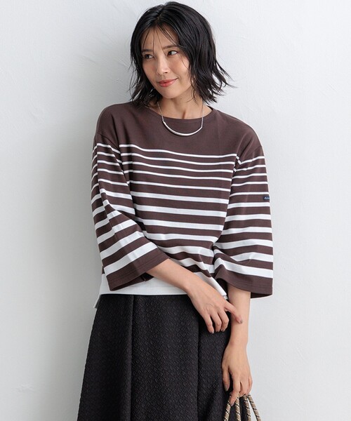 tシャツ 「洗える」Armor-lux ベルスリーブボーダー カットソー