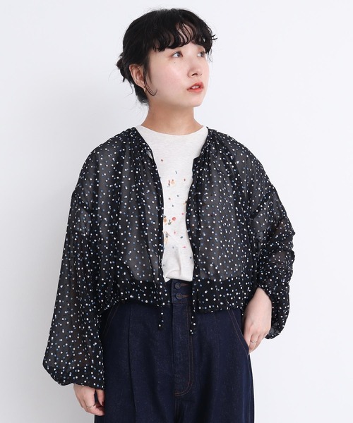 l'atelier du savon つぶつぶドット コットンブラウス l'atelier du savon ブラウス シャツ ○_こつぶのフロッキー