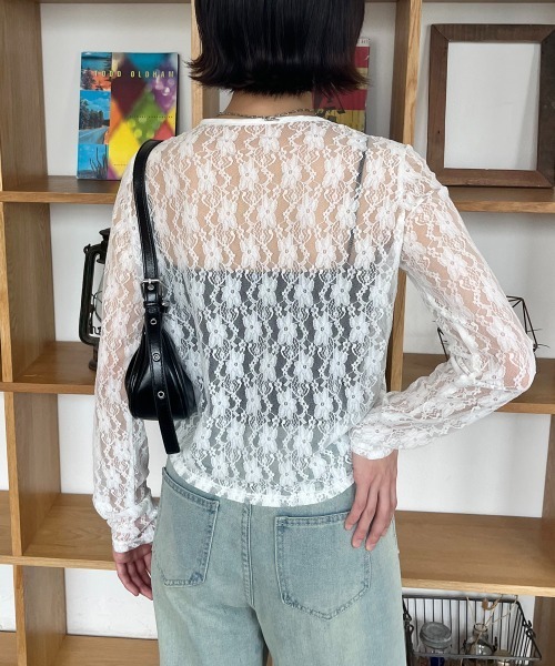 tシャツ ドロストレースショート丈シアートップス レディース