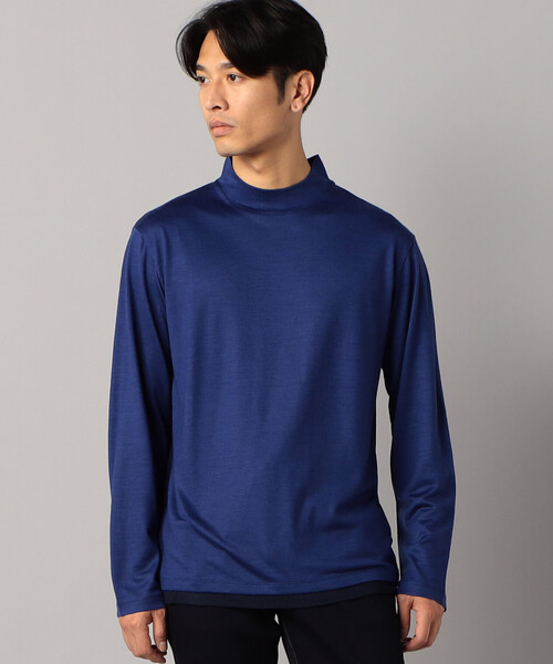 COMME CA MEN（コムサメン） tシャツ ウール天竺 モックネック