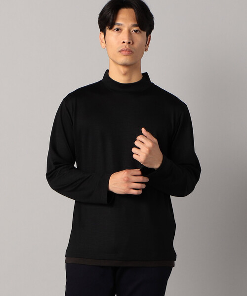 COMME CA MEN（コムサメン） tシャツ ウール天竺 モックネック長袖T 