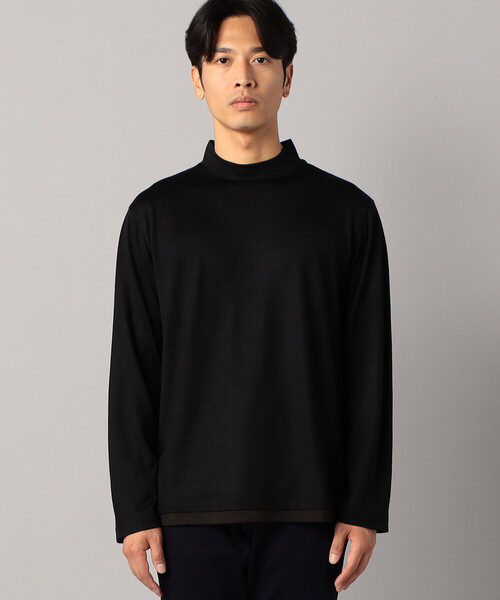 COMME CA MEN（コムサメン） tシャツ ウール天竺 モックネック
