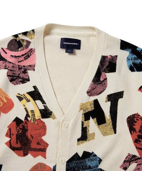 thisisneverthat カーディガン Broken Logo Cardigan メンズ