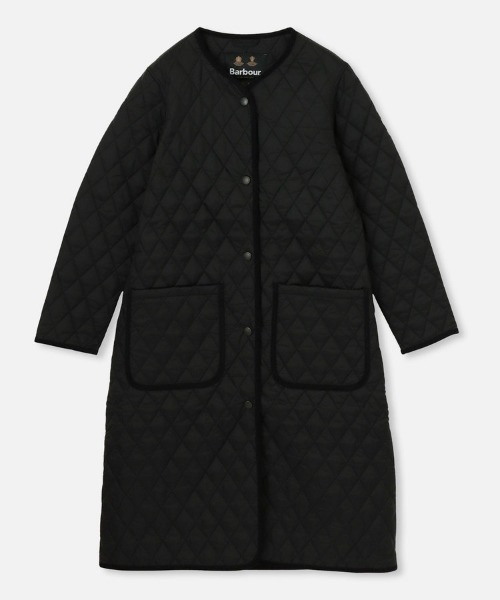 バブアー　キルトノーカラーコート Barbour バブアー ／キルト ノーカラーコート オーバーサイズ ナイロン