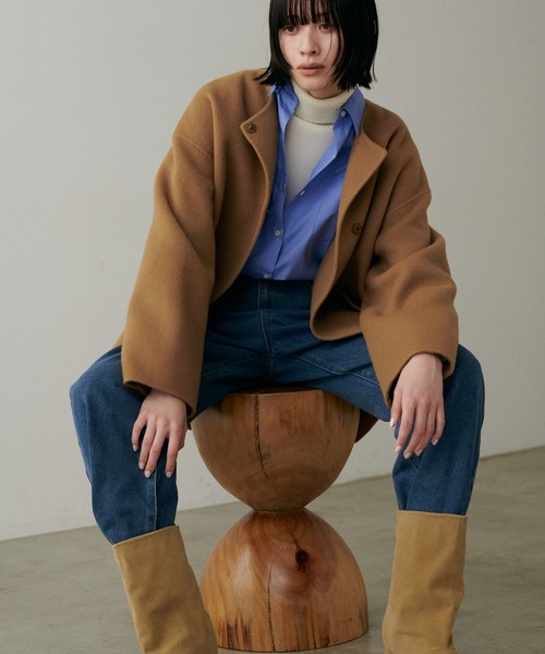 LARUTA（ラルータ） 「LARUTA」ラウンドヘムWフェイスリバーコート