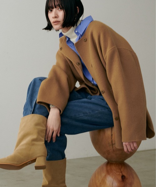 LARUTA（ラルータ） 「LARUTA」ラウンドヘムWフェイスリバーコート