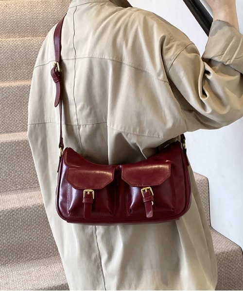 美品 MOODBOARDPRINTショルダーバッグ FREE STYLISTS ショルダーバッグ バッグ ヴィンテージ 外ポケット