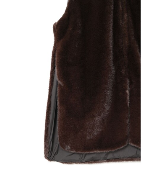 mizuiroind（ミズイロインド） ベスト ジレ ファーボアリバーシブル