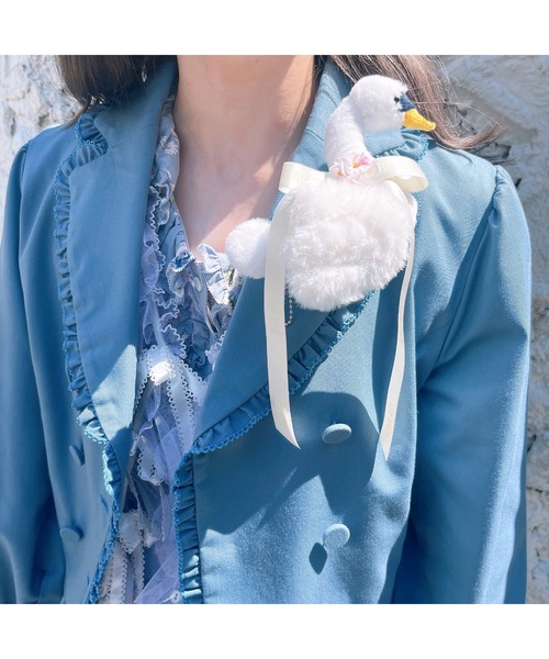 PINK HOUSE（ピンクハウス） ブローチ SWAN LAKE ぬいぐるみコサージュ