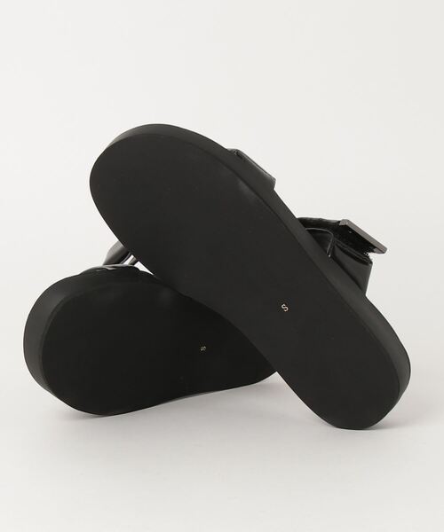 【新品】green label relaxingブラックビジュープラットサンダル green label relaxing 「green relaxing」 ビジューフラット