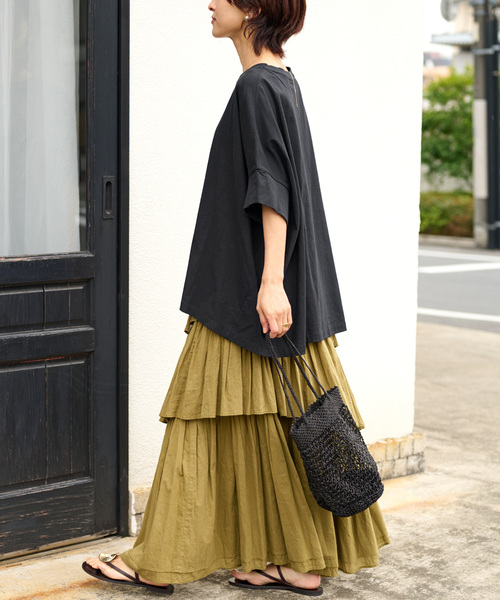 「JOURNAL STANDARD relume」 半袖カットソー FREE オリーブ レディース JOURNAL STANDARD relume 「JOURNAL relume」 半袖カットソー
