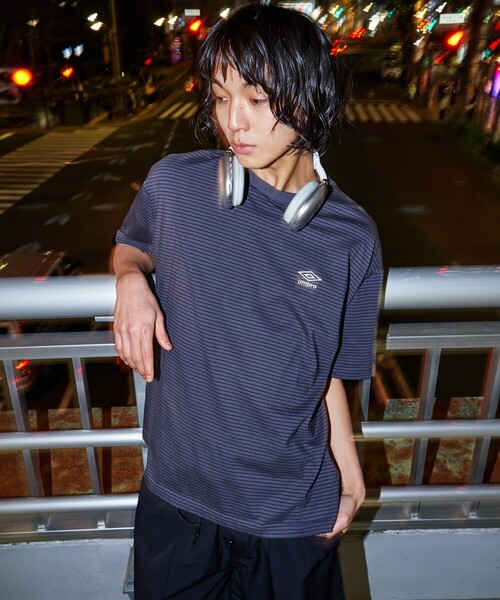 umbro tシャツ UMBRO/アンブロ 別注 UMBRO ボーダークルーネック