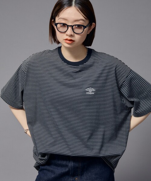 umbro tシャツ UMBRO/アンブロ 別注 UMBRO ボーダークルーネック