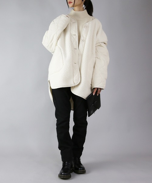 「and it_」 ノーカラージャケット M アイボリー レディース_画像5
