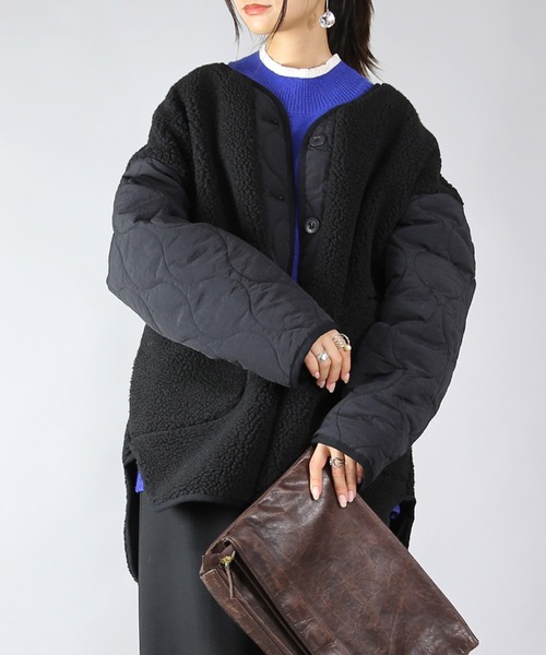 「and it_」 ノーカラージャケット M アイボリー レディース_画像8