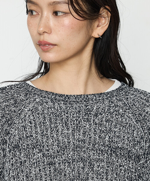 ニット セーター 和紙混杢ニット プルオーバー レディース COMME CA ニット セーター 和紙混杢ニット プルオーバー