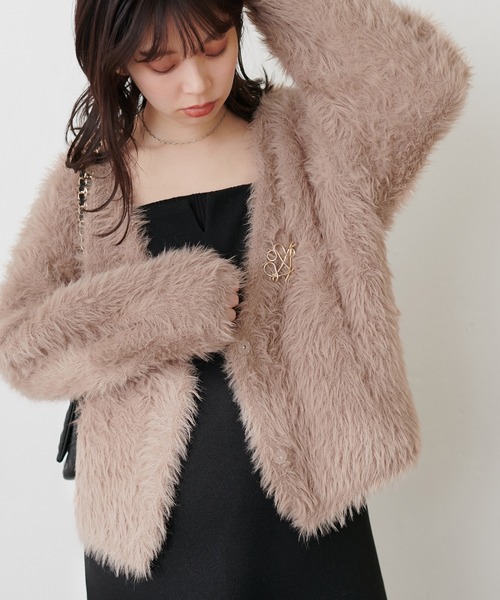 「natural couture」 ニットカーディガン FREE モカ レディース_画像6