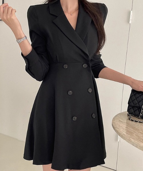 ワンピース ダブルボタン 美シルエットワンピース : ZOZOTOWN Yahoo!店