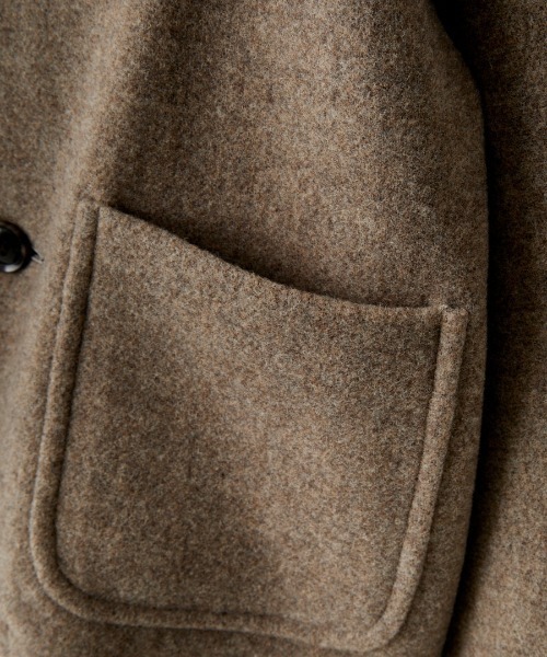 Danton（ダントン） ノーカラージャケット 38 ベージュ レディース