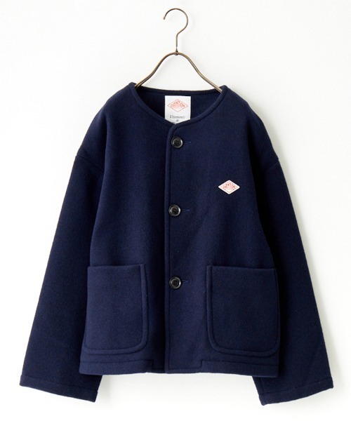 Danton（ダントン） ノーカラージャケット 38 ベージュ レディース