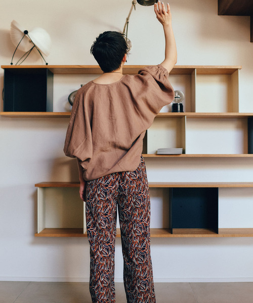 URBAN RESEARCH DOORS ブラウス シャツ リネンドロストドルマン