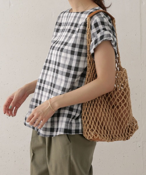 URBAN RESEARCH DOORS 「URBAN DOORS」 半袖ブラウス ONE グレー