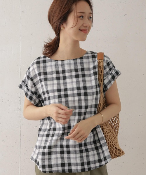 「URBAN RESEARCH DOORS」 半袖シャツ MEDIUM グレー系その他 レディース URBAN RESEARCH DOORS 「URBAN DOORS」 半袖ブラウス ONE グレー