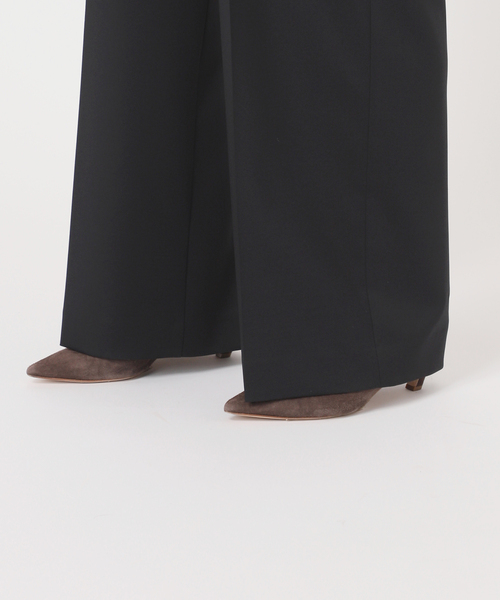Noble エステルツイルストレッチスラックスパンツ　ブラック 追加》【洗える】エステルツイルストレッチスラックスパンツ7