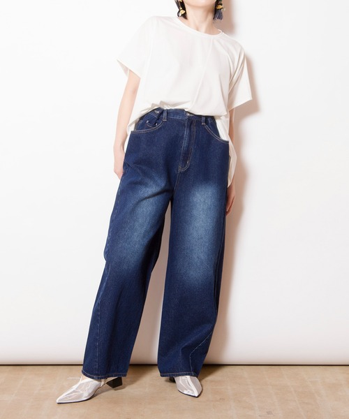 新品タグ付き　Olu. ポケットタックデニムパンツ light blue / 0 ポケットタックデニムパンツ