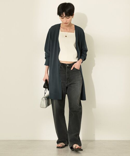 AMERICAN HOLIC カーディガン ウォッシャブル Vネックロング