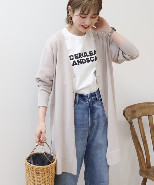 AMERICAN HOLIC カーディガン ウォッシャブル Vネックロング