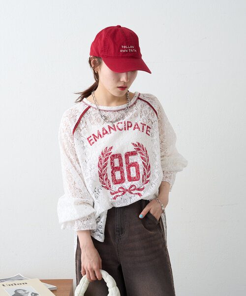 ブラウス シャツ レースプルオーバーブラウス レディース ＆HALF ブラウス シャツ 刺繍プルオーバーブラウス（インド綿