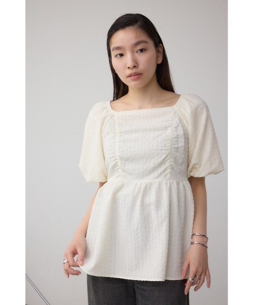 AZUL BY MOUSSY ブラウス シャツ 2WAYペプラムギャザーブラウス