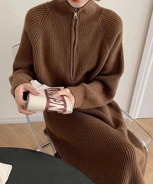 「a lot of love」 ニットワンピース FREE オフホワイト レディース_画像4