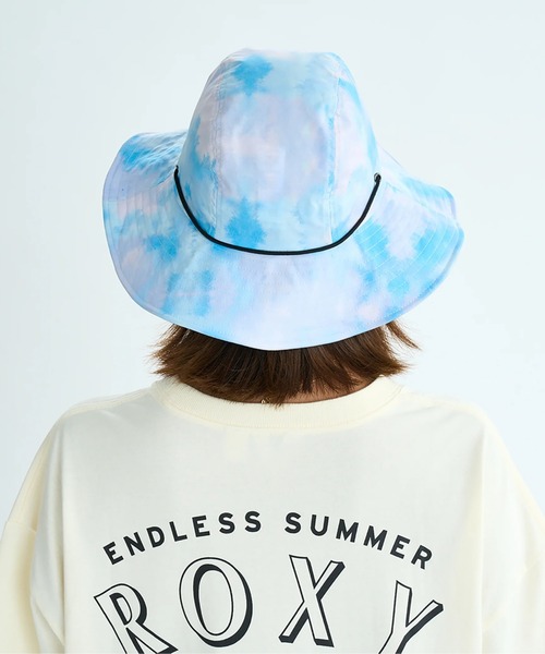 90s ROXY vintage ロキシー　クラッシャーハット　帽子　サーフ ROXY（ロキシー） 26 SS ROXY サーフハット 帽子 UVカット あご紐 大人