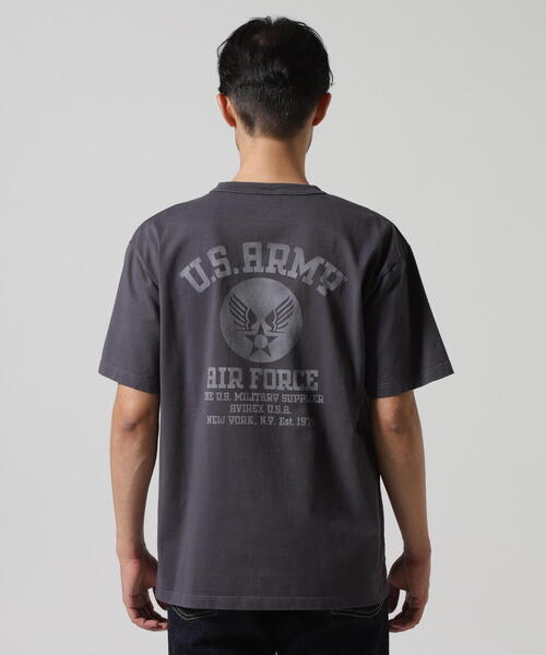 *AVIREX* ステンシル 半袖Tシャツ アーミー エアフォース MIL. STENCIL T-SHIRT US ARMY AIR FORCE / ステンシル 半袖T