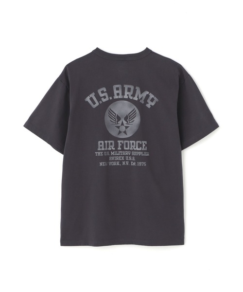 U.S. AIR FORCE 染み込み Tシャツ 袖裾共シングルステッチ 軍物 AVIREX（アヴィレックス） tシャツ MIL. STENCIL T-SHIRT US ARMY AIR