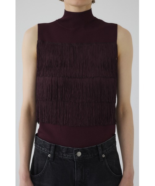 RIM.ARK サマーニット ニット セーター 入学式 Fringe N/S knit tops