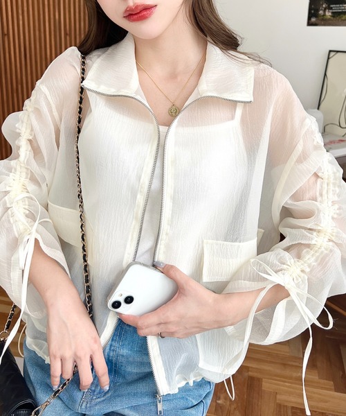 moment+ 「moment+」 ジップアップブルゾン M ピンク レディース