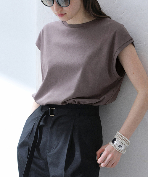 tシャツ 「追加」「洗える」接触冷感フレンチカットソー レディース La TOTALITE tシャツ 「追加」「洗える」接触冷感フレンチ