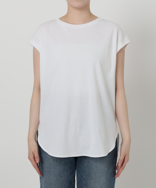 tシャツ 「追加」「洗える」接触冷感フレンチカットソー レディース La TOTALITE tシャツ 「追加」「洗える」接触冷感フレンチ