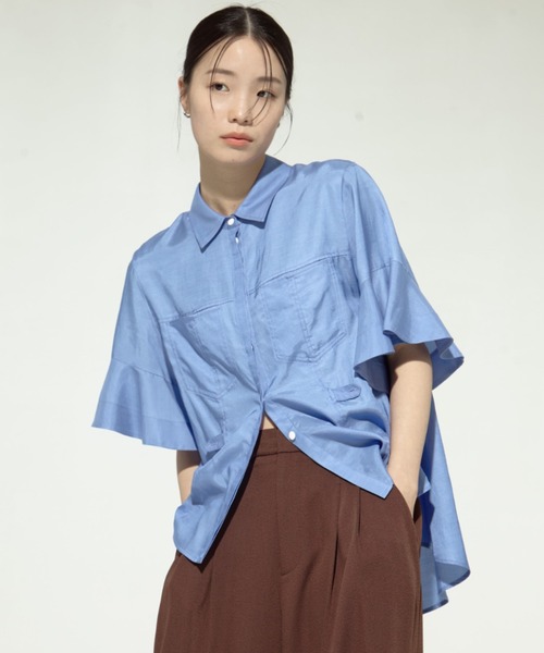ブラウス シャツ 「STUDIOUS/ステュディオス」Hem Flare 2way Blouse/ヘムフレアブラウス レディース