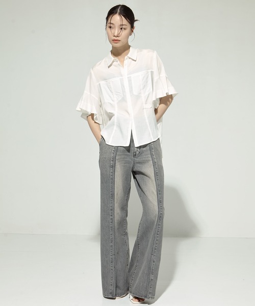 STUDIOUS ブラウス シャツ 「STUDIOUS/ステュディオス」Hem Flare 2way 
